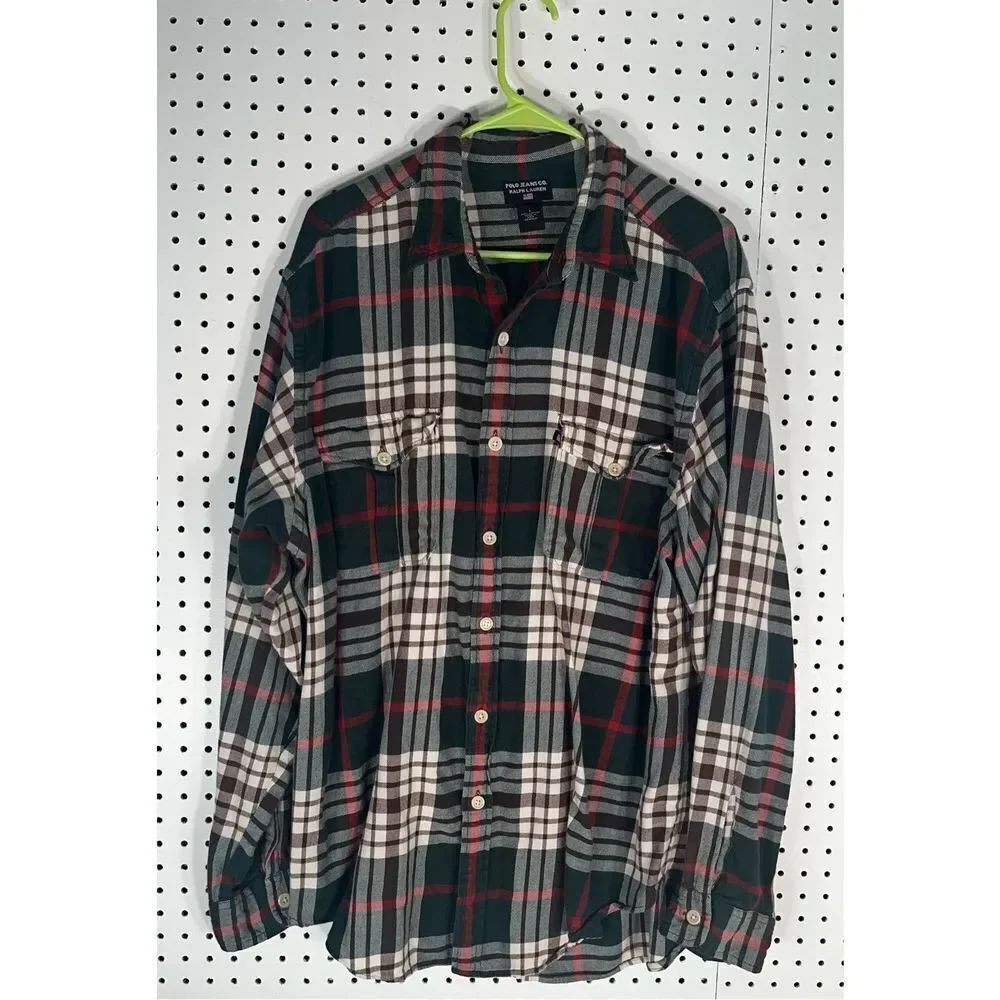 Polo Jeans Co. button down flannel shirt